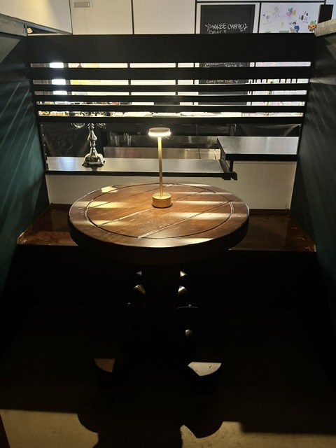 Finished and lit, ready for service