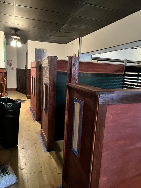 The run of partitions standing, site not yet cleared