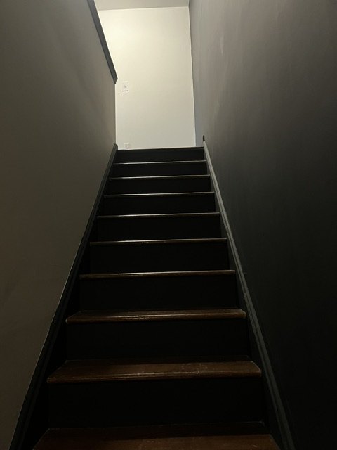Stair painted black