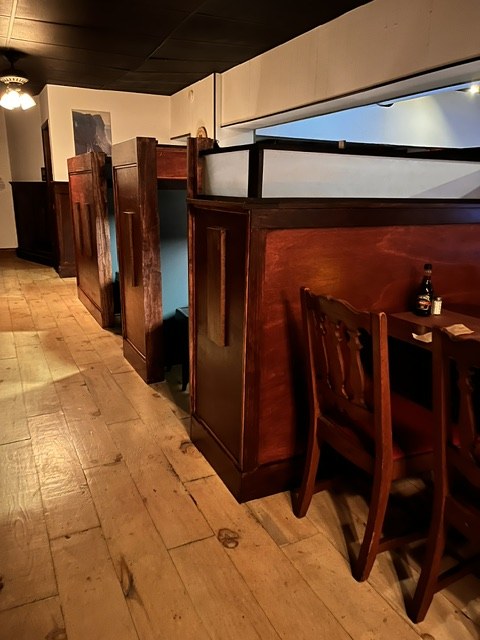 Dining room set for service
